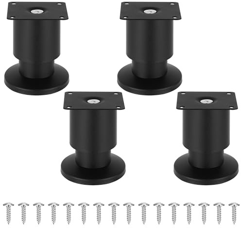 Set med 4 möbelben i rostfritt stål (maximal belastning 250 kg)
