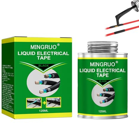 MINGRUO® Caoutchouc Liquide, Ruban Isolant Liquide, Produit D'étanchéité Imperméable, Pour Réparer Les Câbles Electriques De Données (blancs) (black)