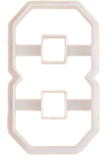 Qaonsciug Stampi per biscotti per uso alimentare a tema numero, taglierina per fondente, per compleanno e cottura