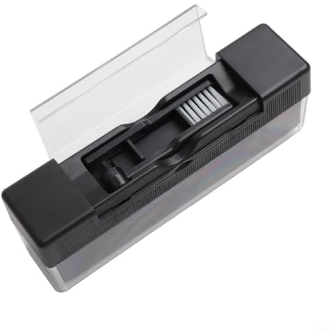 3 in Vinyl Record Cleaning Brush Set with Carbon Fiber Stylus Cleaner Tool, Anti Static Velvet Record Brush for Turntable Maintenance, Compact Kit for Record Care
