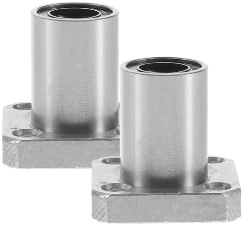 Ipetboom 2 Stück Flansch Linearkugellager 8mm Lmk8uu Kugellager aus Stahl mit Quadratischem Flansch für 3d drucker Linearbewegungen Industrie