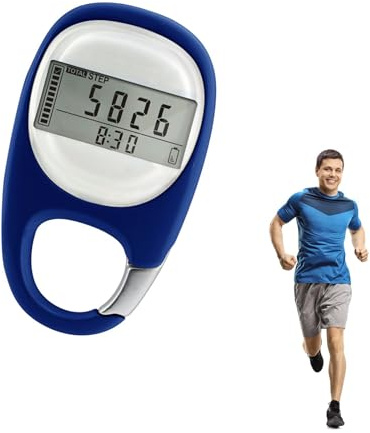 3D Podometre, PréCision Compteur De Pas,Montre Podometre avec Mousqueton,Enregistre Les Pas,La Distance Et Les Calories BrûLéEs.Suivi D'Activité Physique Et De Fitness pour Les Enfants Et Les Sen (C)