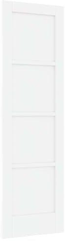 mtlskopl Puerta interior blanca 61 x 198,5 cm Puerta corredera de madera maciza de pino y madera contrachapada, puerta de granero rústica para salón, dormitorio y pasillo, puerta de madera que ahorra