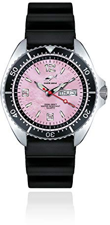 CHRIS BENZ ONE Man 200M Taucheruhr mit Kautschukband, Anemonenrosa