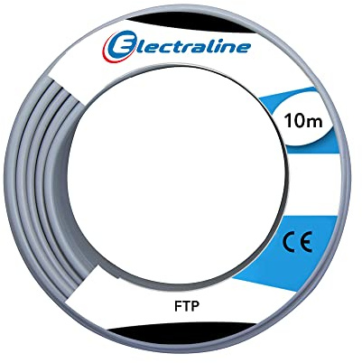 Electraline 60132015I - Cable eléctrico (10 m), color gris