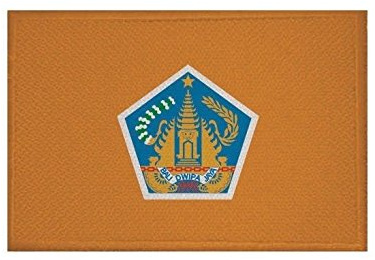 U24 Patch/toppa/applique con Bandiera di Bali, 9 x 6 cm.