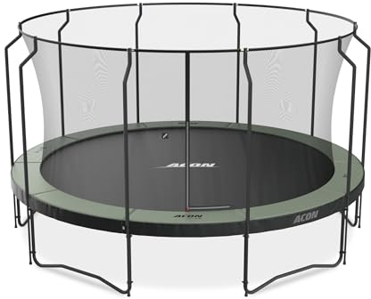 Acon Air 4,6m Trampolin mit Premium-Gehäuse | Inklusive 4,6m Rund-Trampolin und Premium-Sicherheitsnetz | 110 Heavy Duty 21,5cm Federn