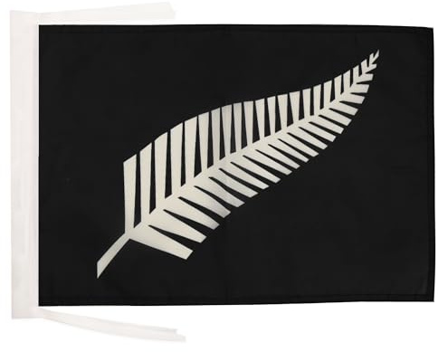 AZ FLAG - Flagge Neuseeland All Black - 45x30 cm Mit Kordel - Neuseeländische Fahne 30 x 45 Cm - Flaggen
