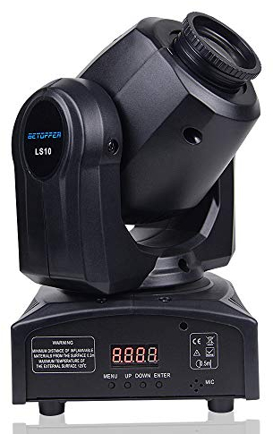 BETOPPER Stage Lights Moving Head 8 GOBO 8 Colors 9/11 Channel Lighting DMX-512 with Sound Activated for DJ Disco Party Bar Club Show Wedding Stage Lighting,1 Piece