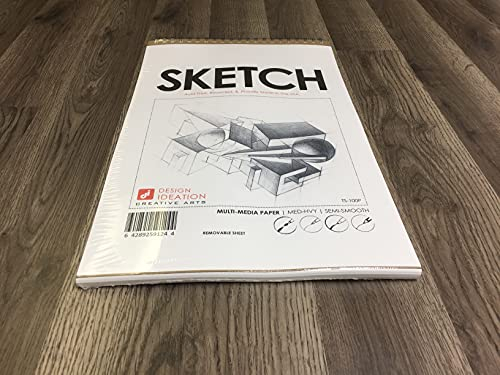 Design Ideation Skizzenbuch für Bleistifte, Tinte, Marker, Kohle und Aquarellfarben Ideal für Kunst, Design und Bildung. Großes Buch, 43,2 x 27,9 cm