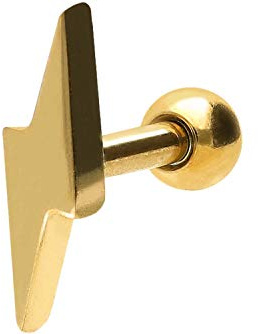 PIERCINGLINE Chirurgenstahl Ohrpiercing | BLITZ | Piercing Schmuck Ohr Stecker Helix | Farbauswahl