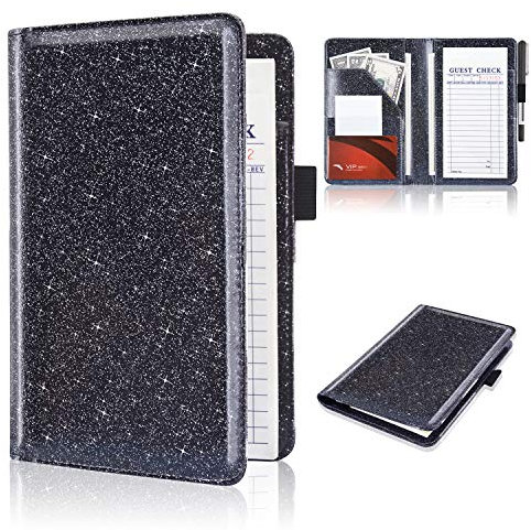 ACdream Libretas para camarera, bloc de notas de libro de invitados, organizador de dinero de cuero, cartera organizadora de dinero en efectivo, soporte para recibos de cheques de efectivo, accesorios