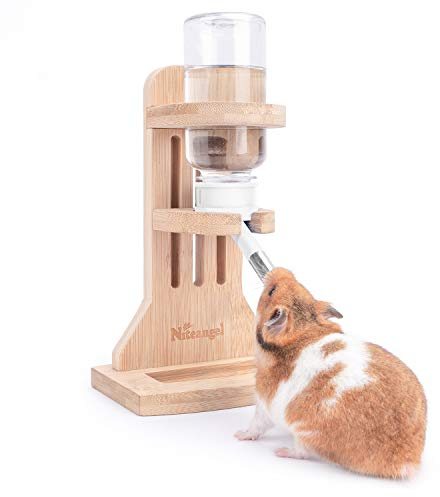 Niteangel Water Bottle with Stand for Syrian Dwarf Hamsters Gerbils Mice Rats Degus Small pet Rodents(White)