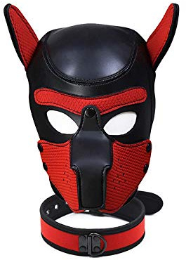 ZHANTAI XWYWP Maschera di Halloween Moda Cane Testa Maschera Halloween Gioco di ruolo Cucciolo Cosplay Testa Completa con Orecchie Nightclub Spettacoli Partito GS
