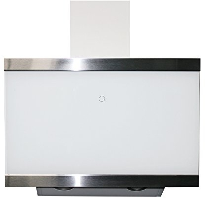 Respekta Skala Campana extractora ahorra espacio / 60 cm/Pantalla de cristal con cubierta de acero inoxidable en negro/Función de extracción y recirculación / CH89060W / A++ / 39–61 dB