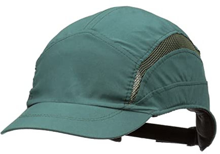 3M™ First Base™ 3 Bump Cap 2030596, Classic, verde scuro, visiera ridotta, 55 mm