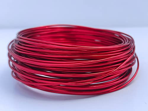 18 Gauge Anodized Aluminum Wire 98 Feet for Jewelry Making Craft DIY(1mm,Red,41023)
