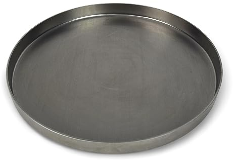 Piastra per griglia in acciaio inox - Plancha rotonda 40 cm - Acciaio inox massiccio per griglie a carbone e a gas