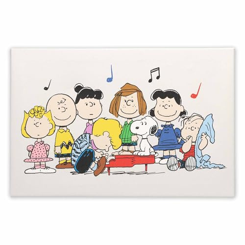 Open Road Brands Peanuts Charlie Brown und Gang Singing Keilrahmen-Leinwand Wanddekoration – lustige Peanuts Wandkunst für Kinderzimmer oder Klassenzimmer