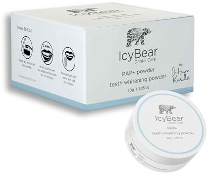 ICY Bear Pap+ Teeth WHITENING Powder - Dentist-Approved Natural Tooth Whitener for Sensitive Teeth, Effective Teeth Whitening UK, Vegan, Peroxide-Free Whitening Powder for a Brighter, Whiter Smile