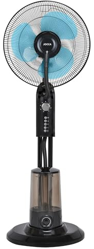 Jocca - Ventilador de Pie con Nebulizador| 3 Velocidades| 60º de Oscilación| Tanque 3,2L| Niebla Regulable| Temporizador| 40 * 40 * 127cm