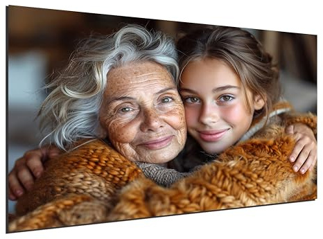 DARO Design Bild auf Leinwand personalisiert 56x84 cm – HDF-Platte 6 mm mit Wandhaken – Moderne Schlafzimmer Bilder Leinwände – Wanddeko für Wohnzimmer – Fotogeschenke mit eigenem Foto