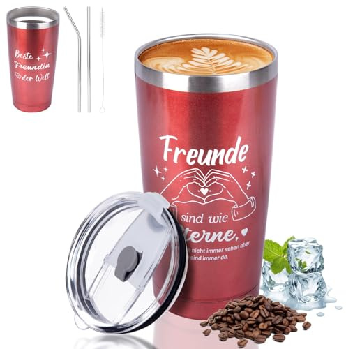 Belillpipi Geschenk für Freundin, Personalisiert Thermobecher für freund, Beste Freundin Geschenke für Weihnachten Geburtstag, Bff Geschenke, 20 oz