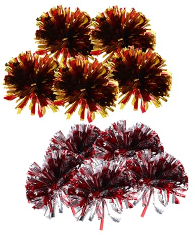 BESPORTBLE 10stücke Cheer-Pompons Für Cheerleading Und Tanz Wiederverwendbar Farbenfrohes Design Für Vielseitige Routinen