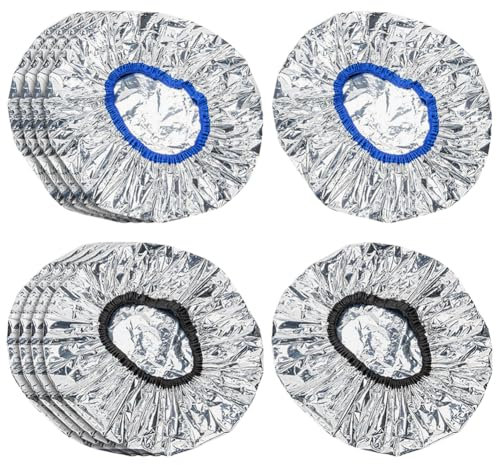 10 Pcs 30cm Foil Heat Resistant Shower Cap Aluminum Deep Conditioning Cap Tin Hair Dyeing Cap Reusable Hair Dye Cap Self Heating Hair Cap Oil Treatment Hair Cap Salon Hair Caps