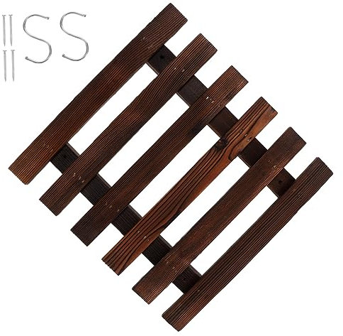 Milisten 1ensemble Support De Plantes Bois Étagère Murale Décorative pour Pots Suspendus Rack à Fleurs Pratique pour Balcon Et Intérieur