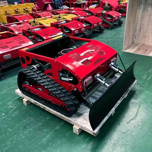 550mm Crawler Remote Control Lawn Mower With Snow Shovel, Mower Remote Controlled 45° Slope Capability, Cutting Deck Adjustable, 7.5hp Engine, Gas-Electric Self Charging Hybrid