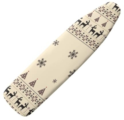 Copriasse Da Stiro Universale 120X40 Fiocco Neve Morbida Custodia Con Elastico, Resistente Al Calore, Rivestimento Impermeabile Anti-Bruciatura Con Bordo Elastico