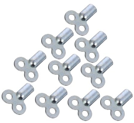 HOMSFOU 10 Pcs Zinc Alloy Radiator Bleed Keys Square Air Plumbing Valve Tool for Heating System Bleeding Radiator Vent Wrench Compatible with Square Keyholes