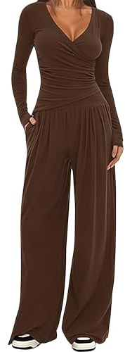 YKDLLF Conjunto Chándal Mujer 2 Piezas Completo Mujer Otoño Invierno Conjunto Mujer Chandal Completo 2 Piezas de Manga Larga y Pantalones Casual Traje Deportivo