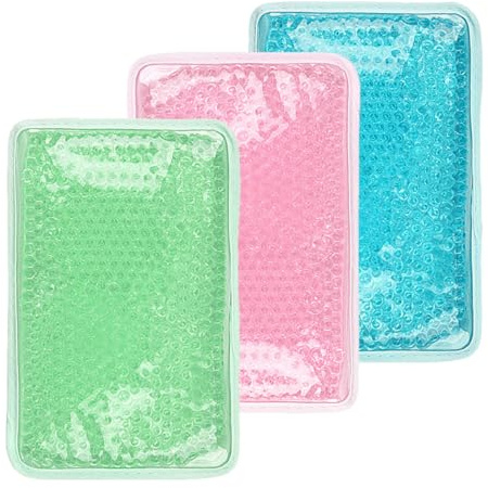 TOPPERFUN 3 pièces Gel Ice Packs Réutilisables avec Bande pour Compresses Chaud Froid Coussinets de Gel pour Tête Hommes et Femmes Soulagement et Inflammation