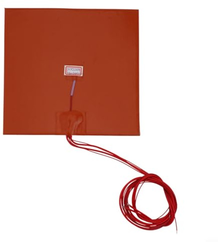 HanOaki Silikon-Heizkissen, 200 W, 12 V, 200 x 200 mm, für 3D-Drucker, Heizbett, Heizmatte, schnelles Aufheizen mit hoher thermischer Umwandlungseffizienz