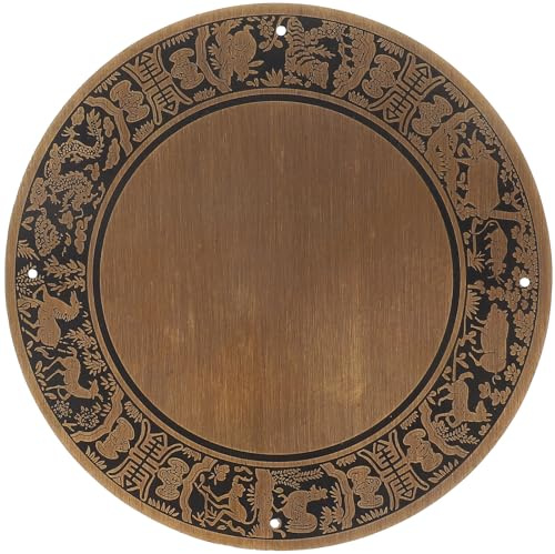 Alipis Plaque en Cuivre Style Chinois Ancien pour Boîtes en Bois, Décoration Frontale et Arrière, Surface Polyvalente pour Rangement et Coffres Décoratifs
