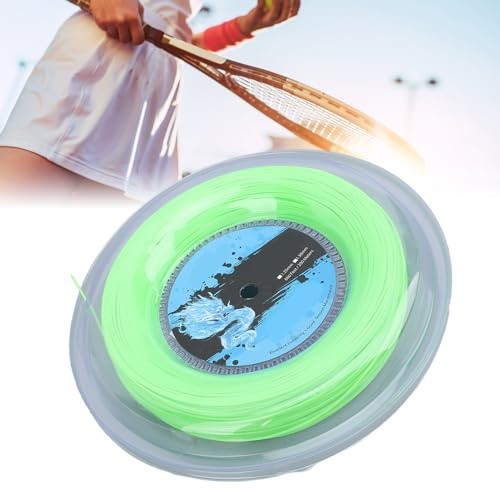 BAFOVY Polyester Tennissnöre 200 M Rulle, Fluorescerande Grön Träningssträng med 1,3 Mm Diameter för Kontroll Spinnhållbarhet Tennisracket