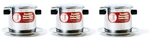 Kaffeefilter-Set, vietnamesische Kaffeebereiter oder -presse, extra groß Medium (8 oz) edelstahl