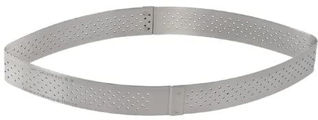 perforé Cercle à Tarte, Taupe, en Acier Inoxydable, 1,9 cm 12,1 cm de Haut L.