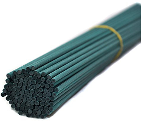 50 piezas varillas difusoras de fibra de repuesto, varillas difusoras de aceite esencial de habitación para fragancia de aroma (Verde, 20cm x 3mm)
