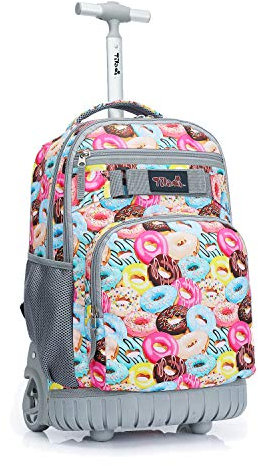 Tilami Rollrucksack, 45,7 cm, Rollrucksack, Schule, Uni, Studenten, Reisen, Jungen und Mädchen, Donut, One_Size, Benutzerdefiniert