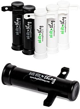 BUG BITE THING Suction Tool, Poison Remover - Bug Bites and Bee/Wasp Stings, Natural Insect Bite Relief- 3 Black/3 White