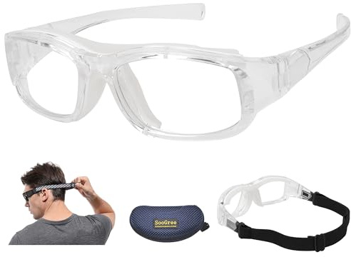 SooGree Sport Goggles Glasses Squash & Racquetball Goggles Basketball Glasses Adjustable Strap Resistant Impact