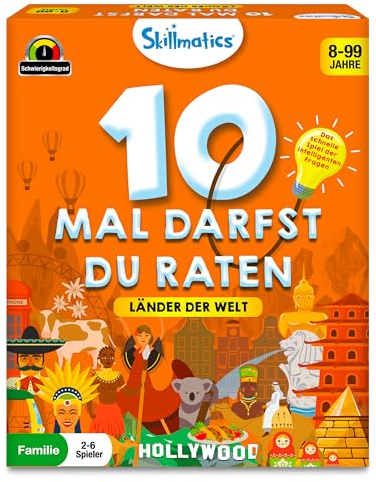 Skillmatics Kartenspiel - 10 Mal darfst du raten Länder der Welt, Geschenke für Kinder ab 8 Jahren, Groβer Spaβ für Reisen und Familienspiel Abende