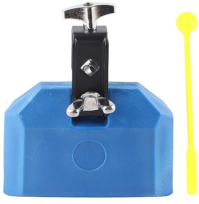Cloches de vache, deux couleurs ABS tambour en plastique cloche de vache percussion cloche pour instruments de percussion accessoire pour ensemble de batterie(Bleu)
