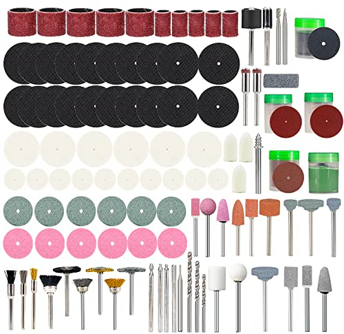 NEFLUM 230-teiliges Rotationswerkzeug-Zubehör-Kit Metall-Trennscheibe Schleifbänder Schleifpapier Schleifkopf Mini-Bohrer Für Werkzeug