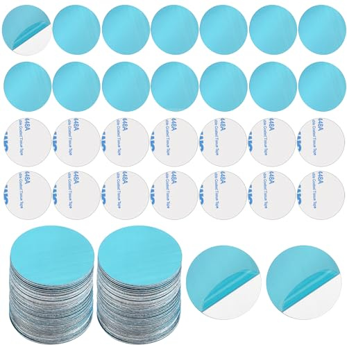 120 Stück Metallplättchen Selbstklebend, Metallplättchen für Toniefiguren, Metallplatte für Magnete, Handy Magnetplatte, Metallplättchen, Kompatibel mit Magnete Handy Halterung, Sehr Dünn Metallplatte