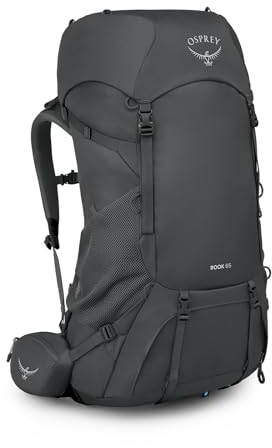 Osprey Rook Herren Rucksack, 65L, Dark Charcoal/Silver Lining, O/S