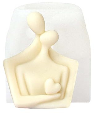 Stampo in silicone per candele, statuette artistiche di coppia pensatore statue in silicone sculture sapone stampo 3D astratto arte fai da te ornamento colata in resina decorazione per la casa